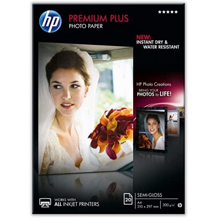 Hp CR673A Orijinal Premium Plus Yarı Parlak Fotoğraf Kağıdı, 20 Yaprak/A4/210 x 297 mm Hp CR673A Orijinal Premium Plus Yarı Parlak Fotoğraf Kağıdı, 20 Yaprak/A4/210 x 297 mm