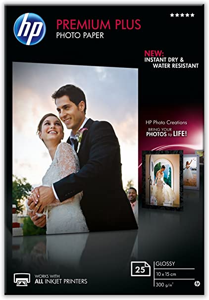 Hp CR677A Orijinal Premium Plus Parlak Fotoğraf Kağıdı, 25 Yaprak/10 x 15 cm