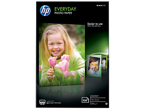 Hp CR757A Orijinal Günlük Parlak Fotoğraf Kağıdı, 100 Yaprak/10 x 15 cm