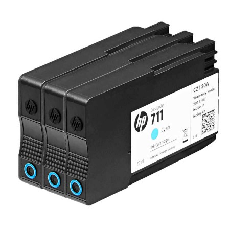 Hp CZ134A (711) Mavi Orjinal Kartuş 3'lü Paket Hp CZ134A (711) Mavi Orjinal Kartuş 3'lü Paket