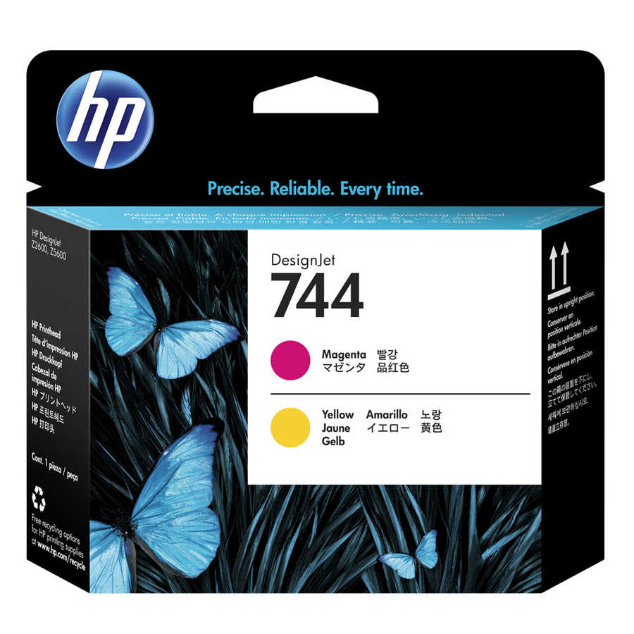 Hp F9J87A (744) Orjinal Kırmızı ve Sarı DesignJet Baskı Kafası
