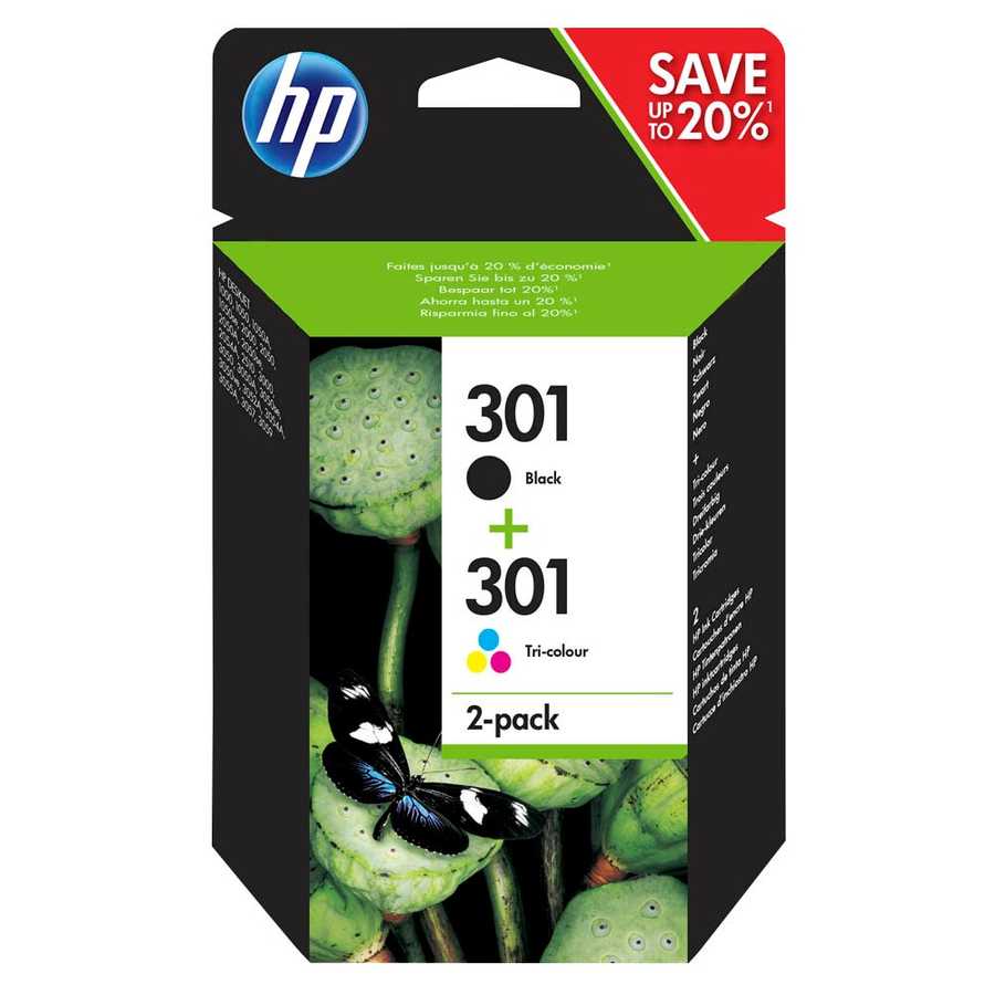 Hp N9J72AE (301) Siyah Ve Renkli Orjinal Multi Paket Kartuş 