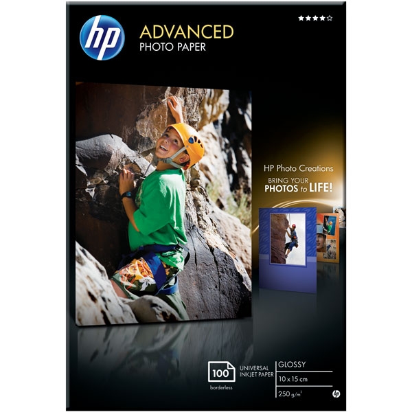 Hp Q8692A Orijinal Gelişmiş Parlak Fotoğraf Kağıdı, 100 Yaprak/10 x 15 cm Kenar Boşluksuz