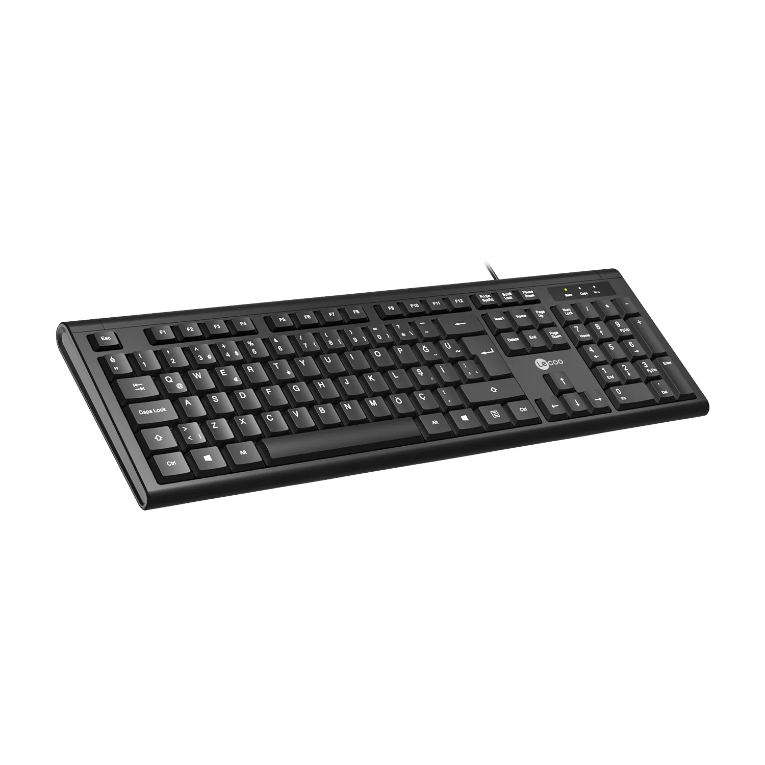 Lecoo KB101 USB Kablolu Türkçe Q Klavye Siyah