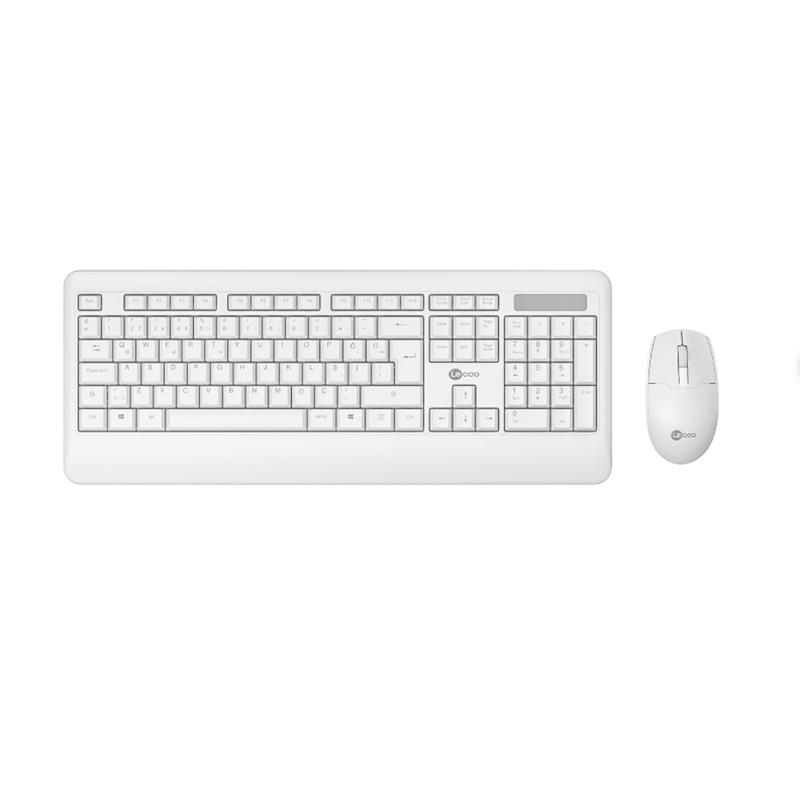 Lecoo KW202 Kablosuz Türkçe Q Klavye & Mouse Set Beyaz
