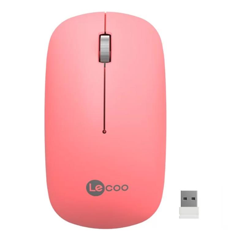 Lecoo WS214 Kablosuz 1200DPI 3 Tuşlu Optik Mouse Pembe