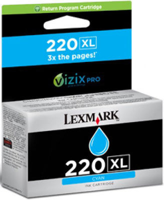 Lexmark (220XL) 14L0175A  Mavi Orjinal Kartuş Yüksek Kapasiteli