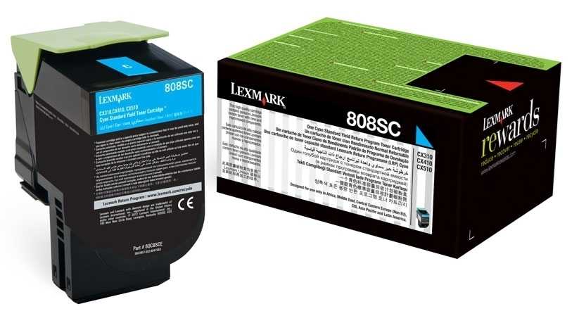 Lexmark 80C8SC0 Mavi Orjinal Toner 
