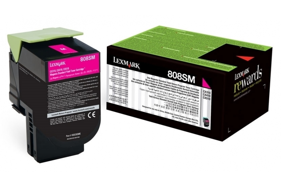 Lexmark 80C8SM0 Kırmızı Orjinal Toner 