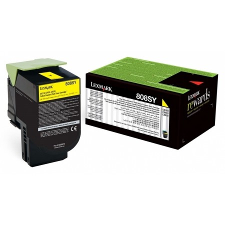 Lexmark 80C8SY0 Sarı Orjinal Toner Lexmark 80C8SY0 Sarı Orjinal Toner