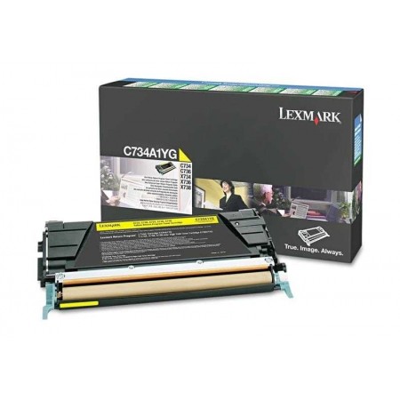 Lexmark C734A1YG Sarı Orjinal Toner Lexmark C734A1YG Sarı Orjinal Toner