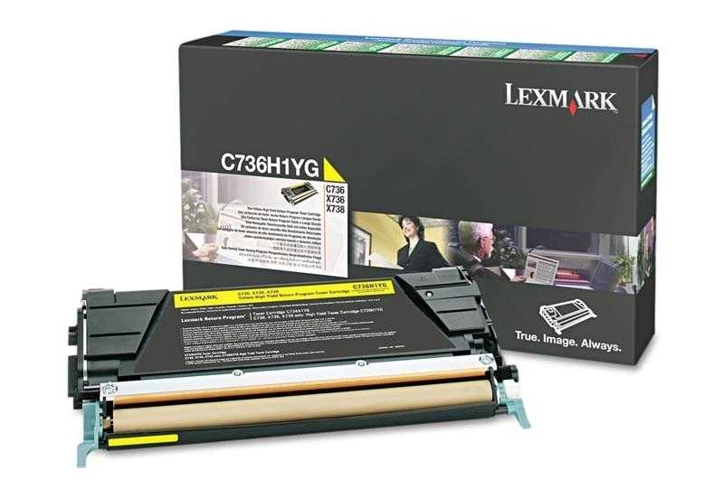Lexmark C736H1YG Sarı Orjinal Toner 