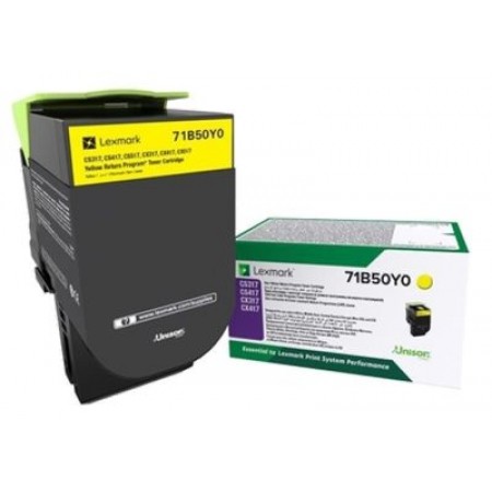 Lexmark (CS317) 71B50Y0 Sarı Orjinal Toner Lexmark (CS317) 71B50Y0 Sarı Orjinal Toner