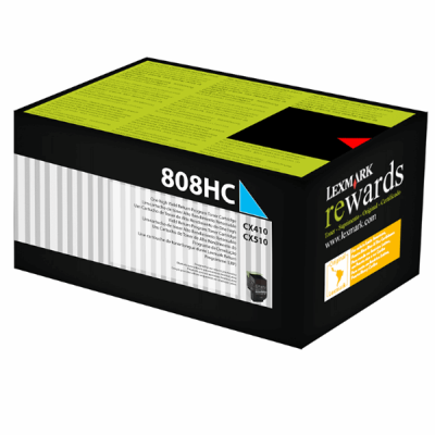 Lexmark (CX410) 80C8HC0 Mavi Orjinal Toner Yüksek Kapasiteli