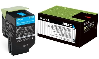 Lexmark (CX510) 80C8XC0 Mavi Orjinal Toner Extra Yüksek Kapasiteli