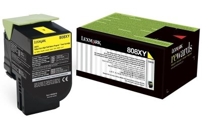Lexmark (CX510) 80C8XY0 Sarı Orjinal Toner Extra Yüksek Kapasiteli