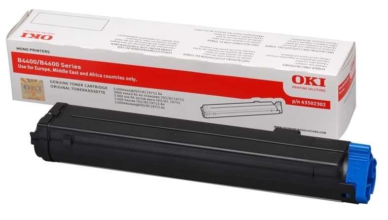 Oki B4400 (43502306) Kutusu Hasarlı Siyah Orjinal Toner 