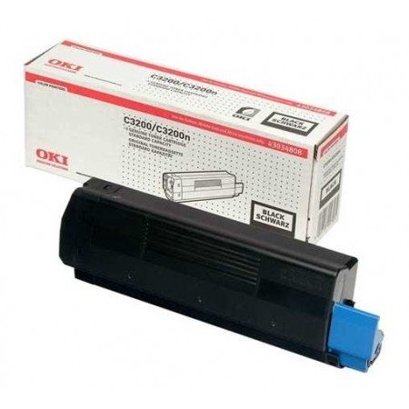 Oki C3200-43034816 Siyah Orjinal Toner Oki C3200-43034816 Siyah Orjinal Toner