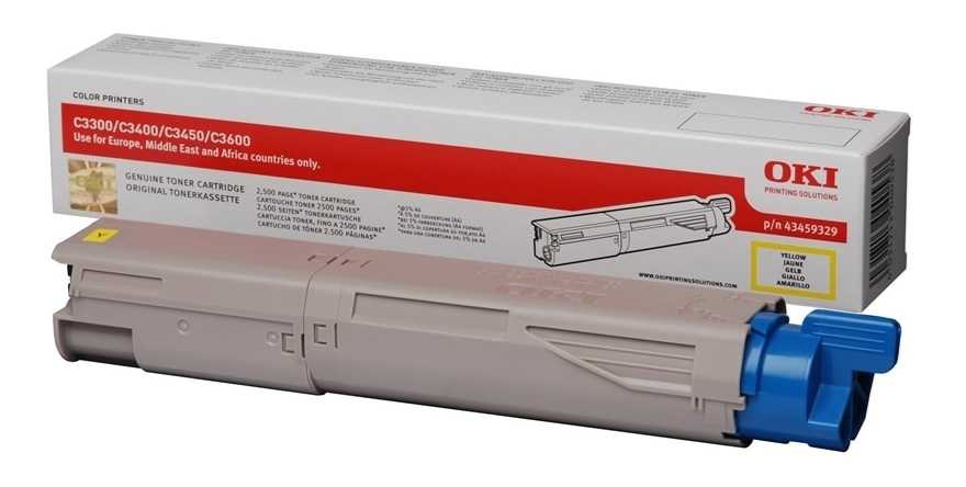 Oki C3300 (43459345) Sarı Orjinal Toner