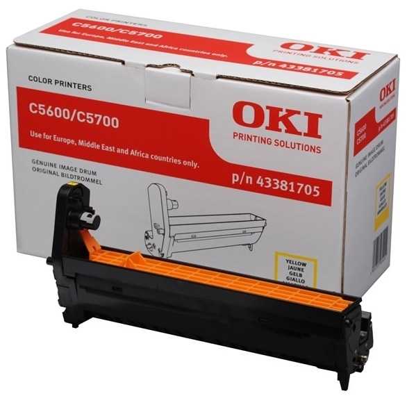 Oki C5600 (43381705) Sarı Orjinal Drum Ünitesi