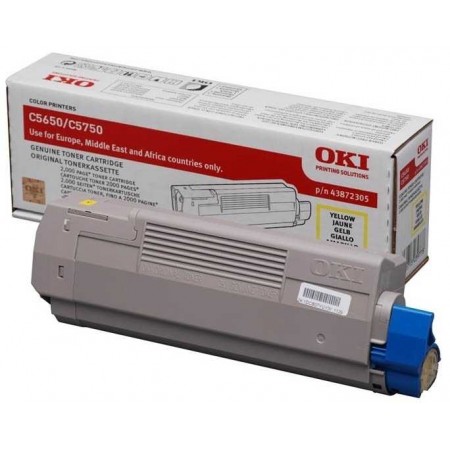 Oki C5650 (43872321) Sarı Orjinal Toner Oki C5650 (43872321) Sarı Orjinal Toner
