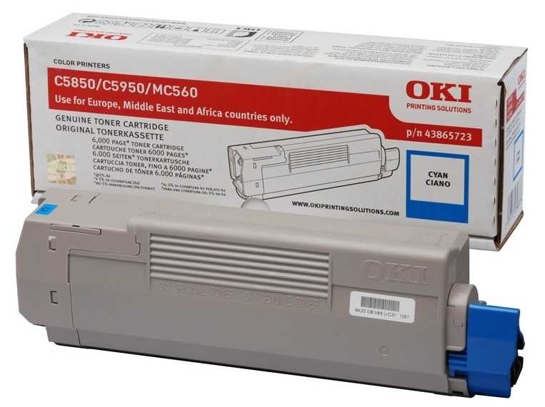 Oki C5850 (43865743) Mavi Orjinal Toner