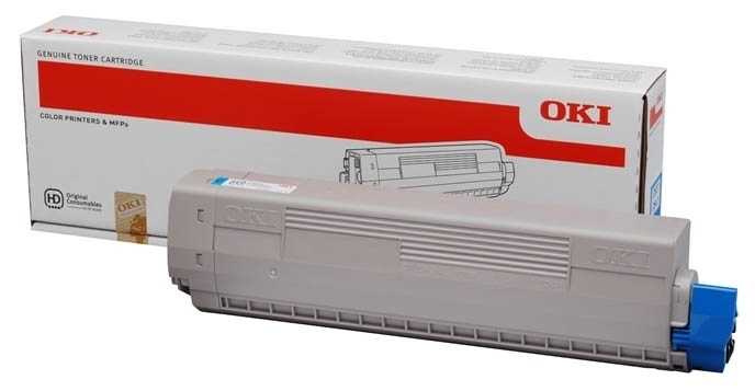 Oki C831 (44844507) Kutusu Hasarlı Mavi Orjinal Toner