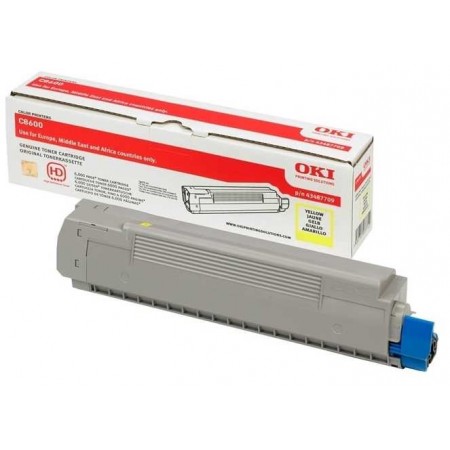 Oki C8600-43487721 Sarı Orjinal Toner Oki C8600-43487721 Sarı Orjinal Toner
