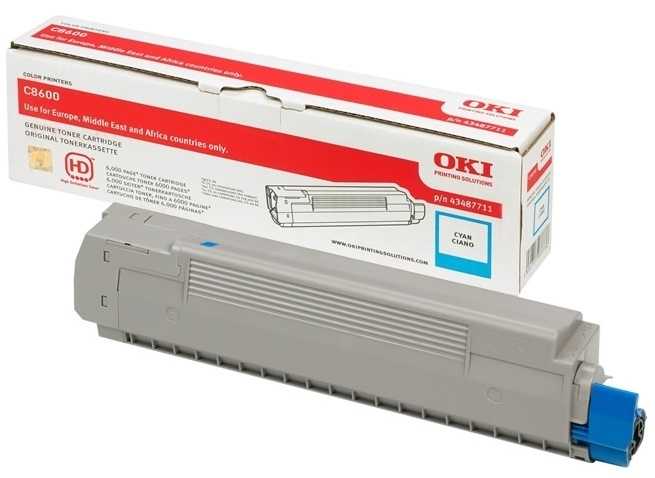 Oki C8600 - (43487723) Mavi Orjinal Toner