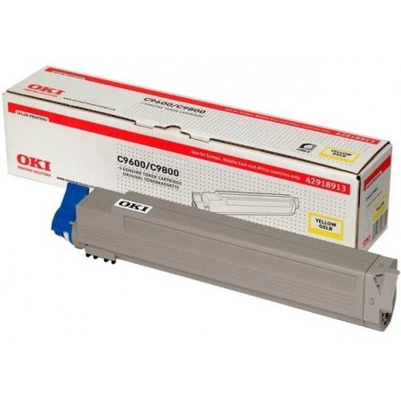 Oki C9600-42918961 Sarı Orjinal Toner Oki C9600-42918961 Sarı Orjinal Toner
