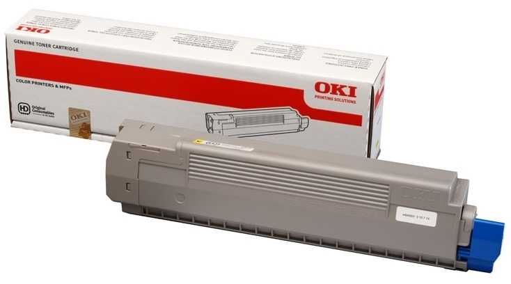 Oki MC861 - (44059261) Sarı Orjinal Toner