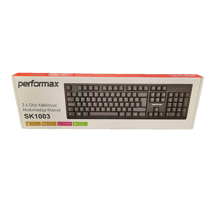 Performax SK1003 Kablosuz Siyah Klavye