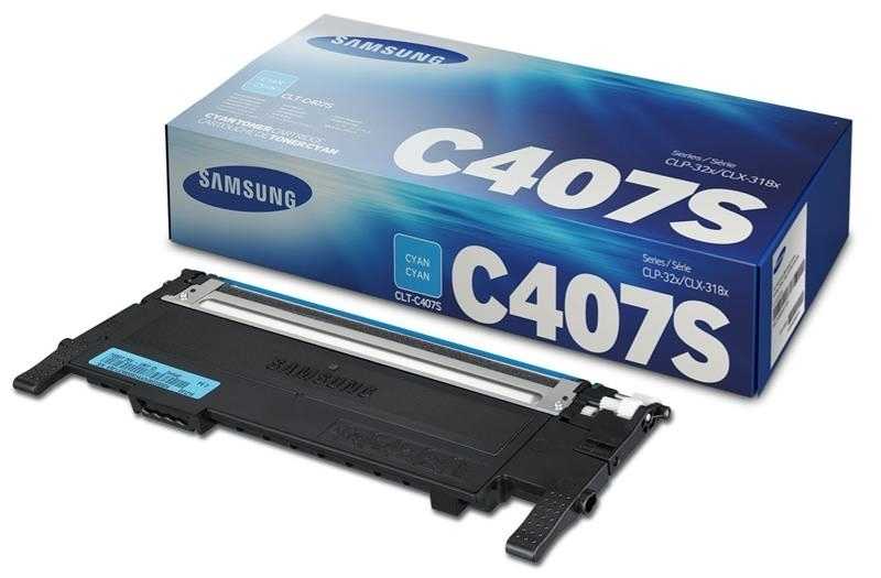 Samsung CLT-C407S Mavi Orjinal Toner