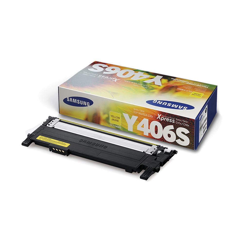 Samsung CLT-Y406S Kutusu Hasarlı Sarı Orjinal Toner 