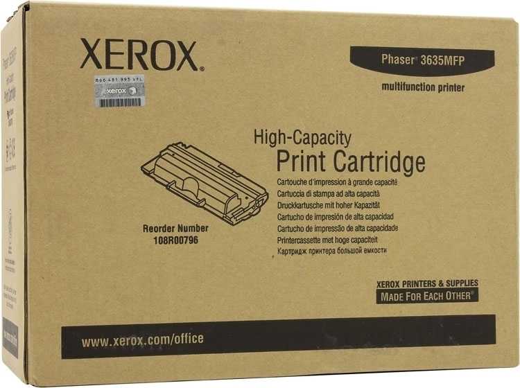 Xerox Phaser 3635MFP Siyah Orjinal Toner Yüksek Kapasiteli