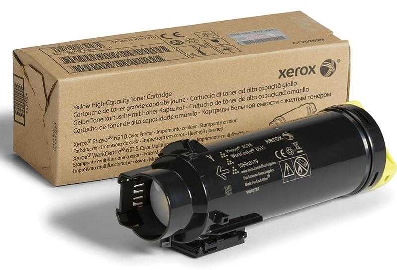 Xerox Phaser 6510 - (106R03487) Sarı Orjinal Toner Yüksek Kapasiteli
