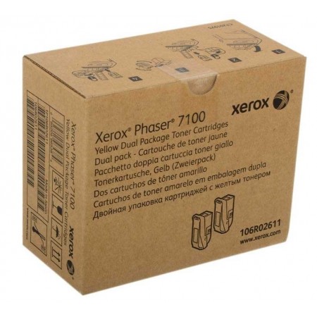 Xerox Phaser 7100 - (106R02611) Sarı Orjinal Toner 2Li Paket Xerox Phaser 7100 - (106R02611) Sarı Orjinal Toner 2Li Paket