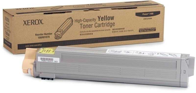 Xerox Phaser 7400 - (106R01079) Sarı Orjinal Toner Yüksek Kapasiteli